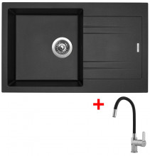 Sinks LINEA 780 Metalblack + Flexia 